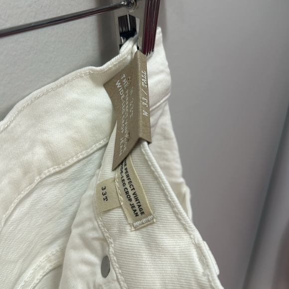 NWT! Madewell Perfect Tall Vintage Wide-Leg Crop Jean 33 tall in Tile White. - Picture 6 of 7